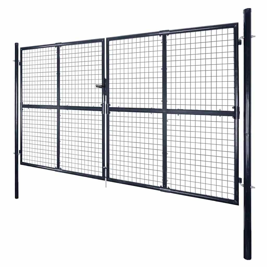 Tuinhek van gaas gegalvaniseerd staal 300x175 cm grijs is nu te koop bij PeponiXL, paradijselijk wonen!