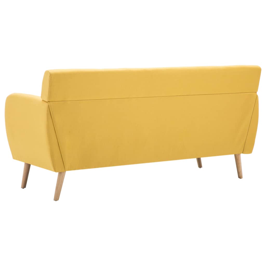 Driezitsbank 172x70x82 cm stof geel is nu te koop bij PeponiXL, paradijselijk wonen!