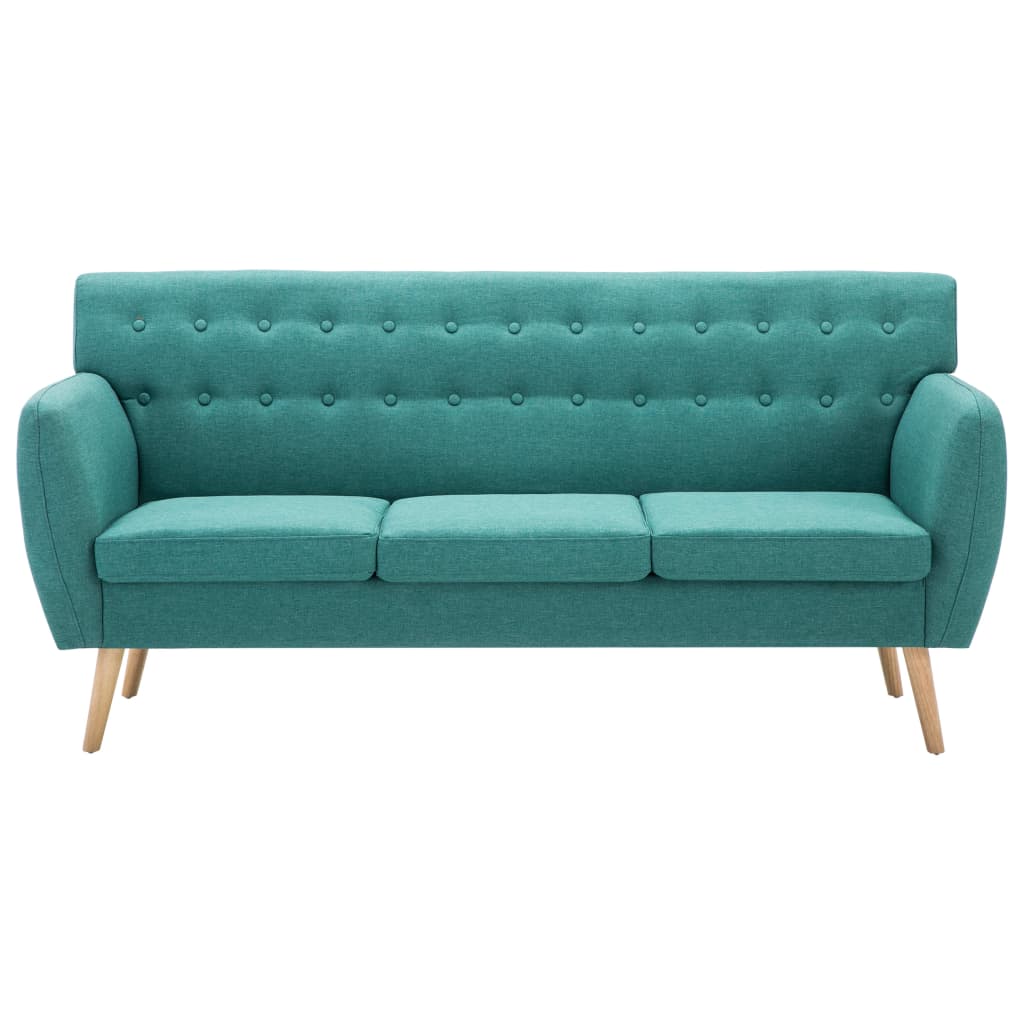 Driezitsbank 172x70x82 cm stof groen is nu te koop bij PeponiXL, paradijselijk wonen!