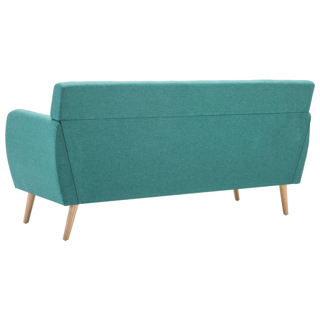 Driezitsbank 172x70x82 cm stof groen is nu te koop bij PeponiXL, paradijselijk wonen!