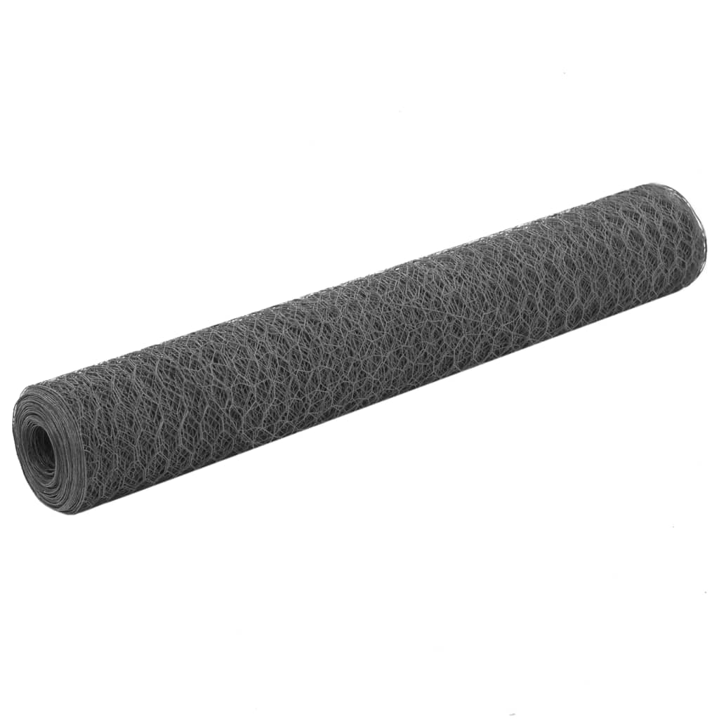 Kippengaas 25x1 m staal met PVC coating grijs is nu te koop bij PeponiXL, paradijselijk wonen!
