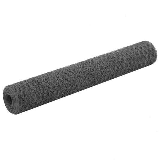 Kippengaas 25x1 m staal met PVC coating grijs is nu te koop bij PeponiXL, paradijselijk wonen!