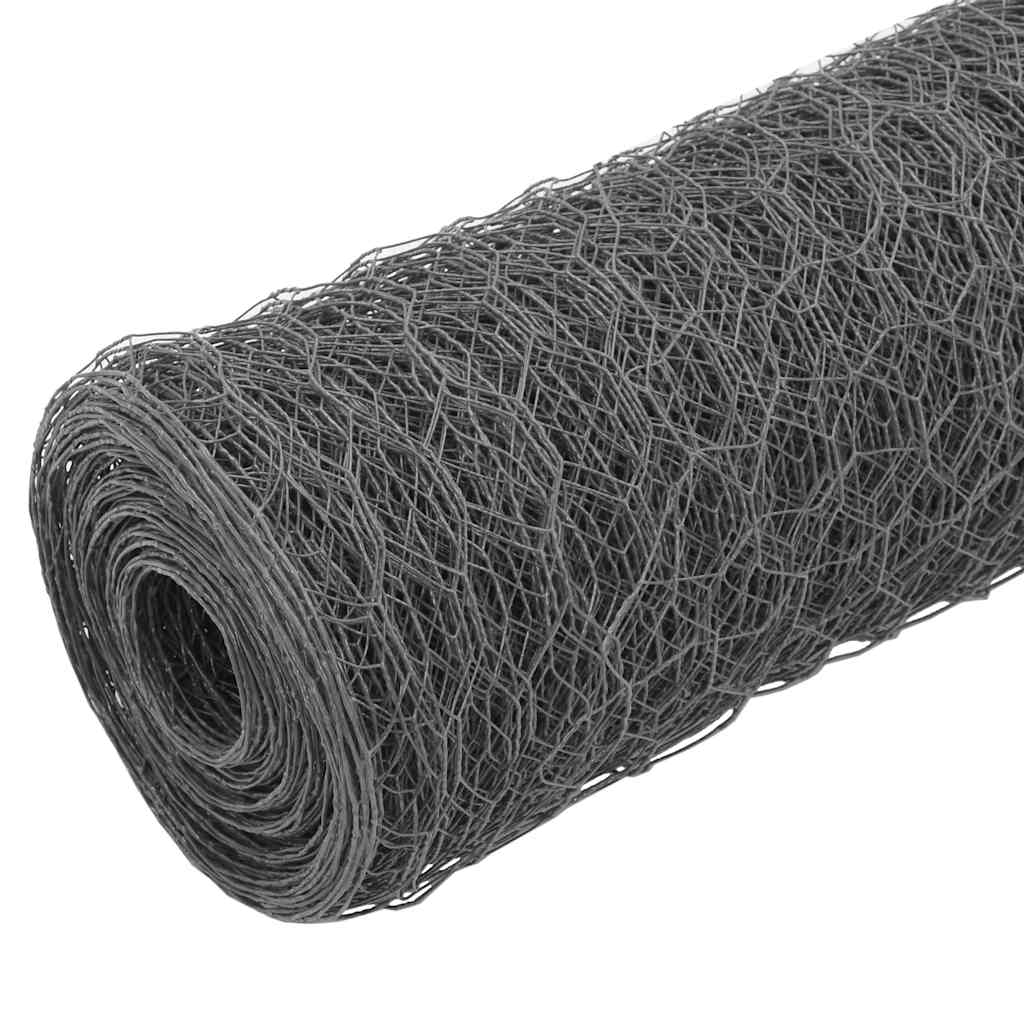 Kippengaas 25x1,2 m staal met PVC coating grijs is nu te koop bij PeponiXL, paradijselijk wonen!