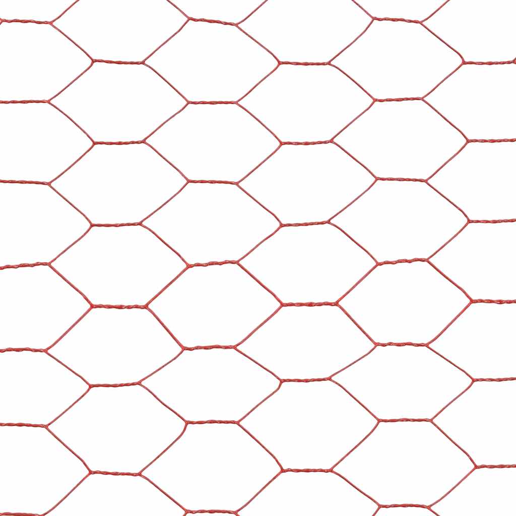 Kippengaas 25x1,2 m staal met PVC coating rood is nu te koop bij PeponiXL, paradijselijk wonen!