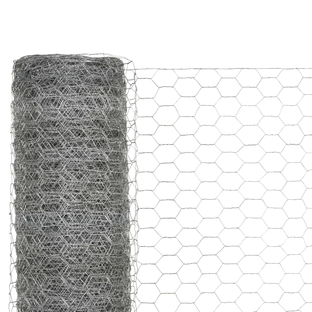 Kippengaas 25x1,2 m gegalvaniseerd staal zilverkleurig is nu te koop bij PeponiXL, paradijselijk wonen!