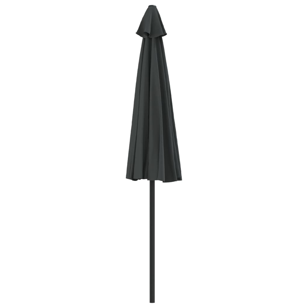 Balkonparasol half met aluminium paal 270x144 cm antraciet is nu te koop bij PeponiXL, paradijselijk wonen!