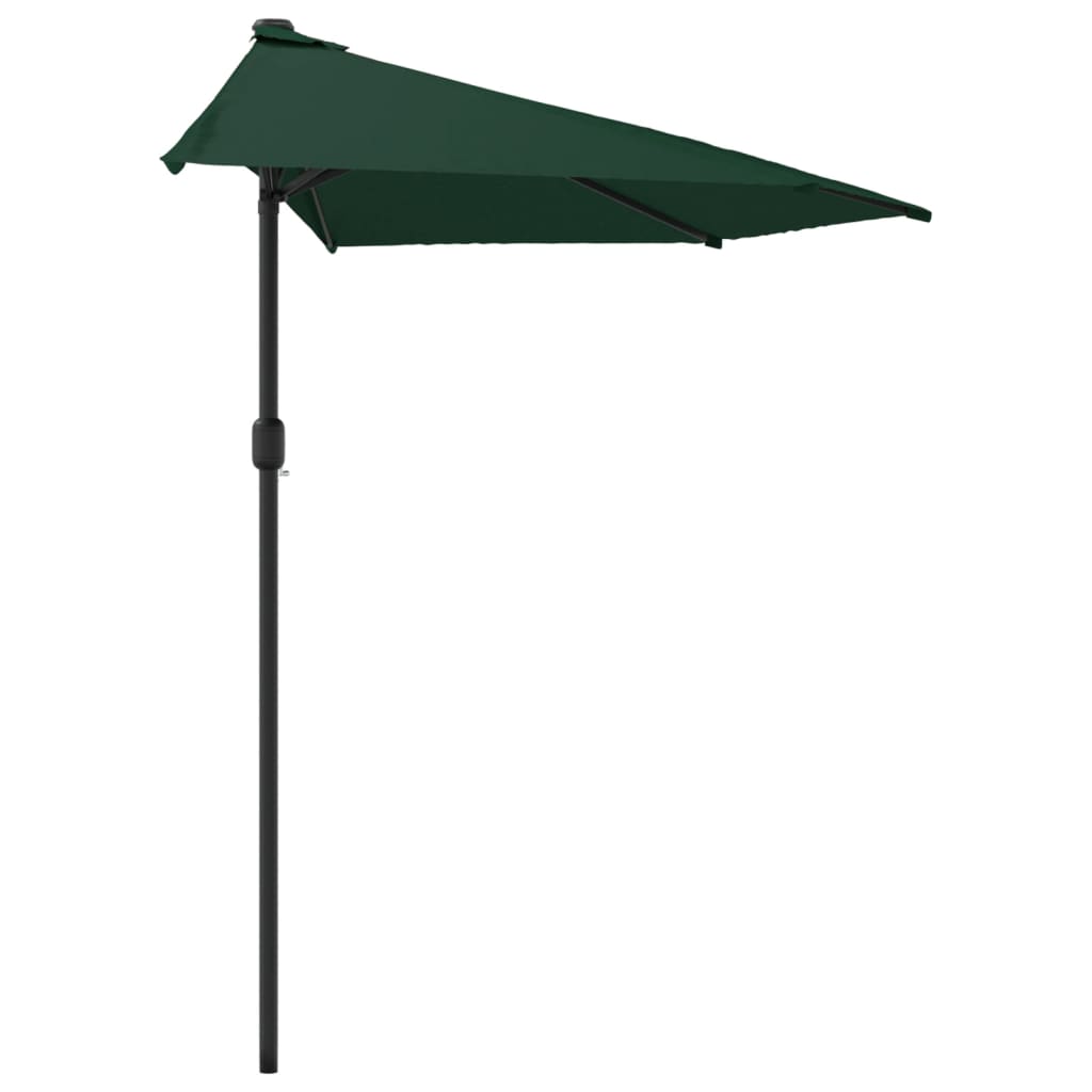 Balkonparasol half met aluminium paal 300x155 cm groen is nu te koop bij PeponiXL, paradijselijk wonen!