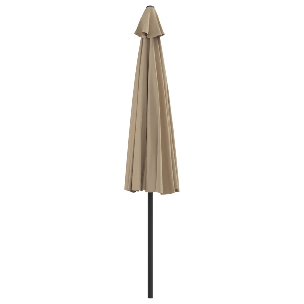 Balkonparasol half met aluminium paal 300x155 cm taupe is nu te koop bij PeponiXL, paradijselijk wonen!