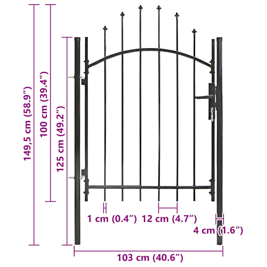 Tuinpoort Woerden staal 1x1m zwart is nu te koop bij PeponiXL, paradijselijk wonen!