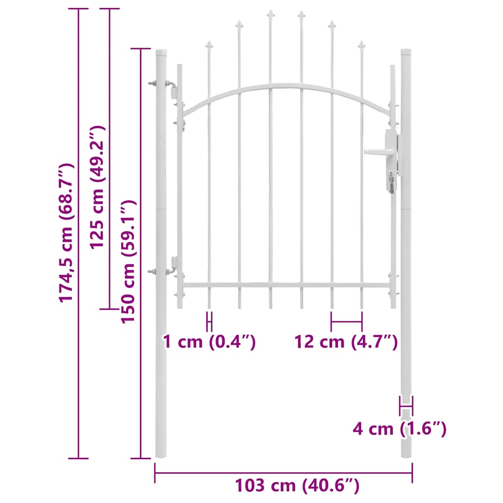 Tuinpoort Woerden staal 1x1,25 m wit is nu te koop bij PeponiXL, paradijselijk wonen!