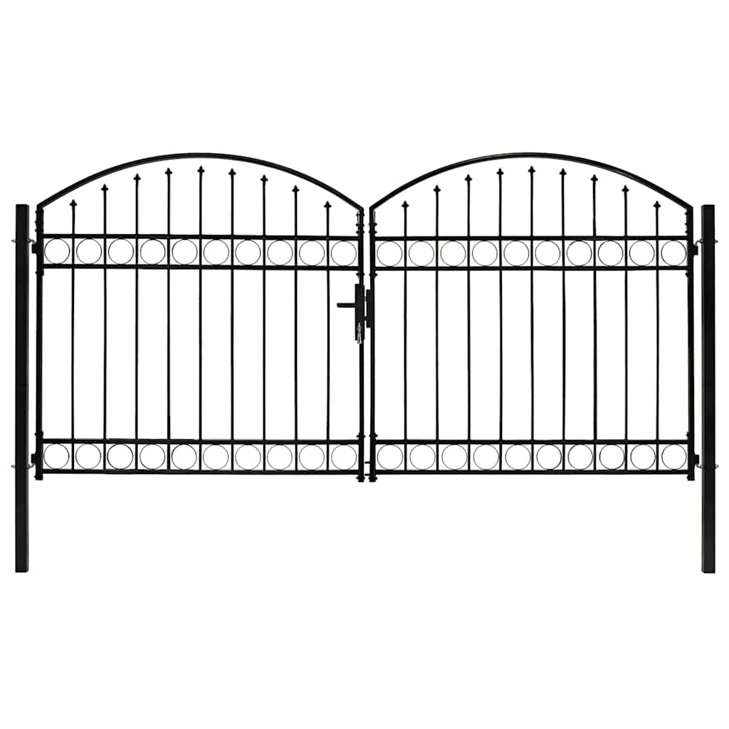 Hekpoort ASSEN dubbele deur met gebogen bovenzijde staal 300x125 cm is nu te koop bij PeponiXL, paradijselijk wonen!
