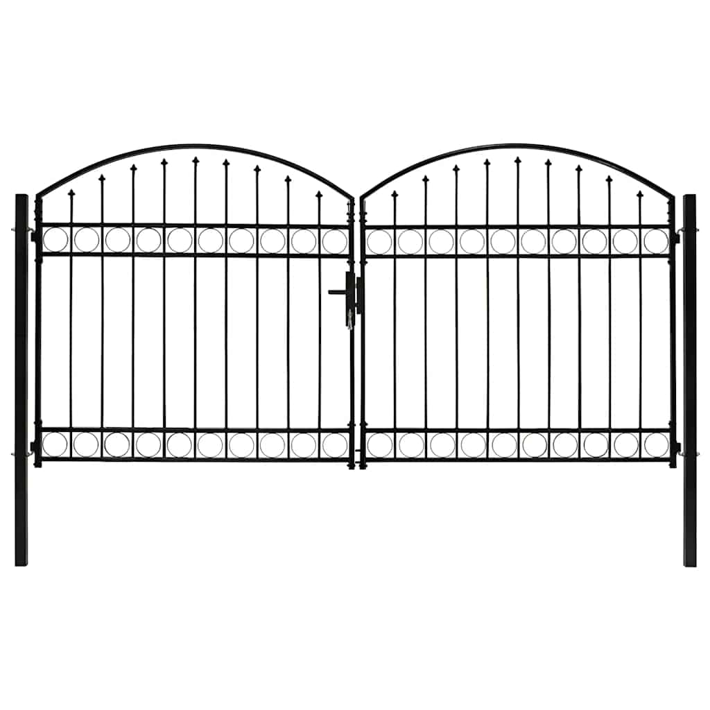 Hekpoort ASSEN dubbele deur met gebogen bovenzijde staal 300x150 cm is nu te koop bij PeponiXL, paradijselijk wonen!