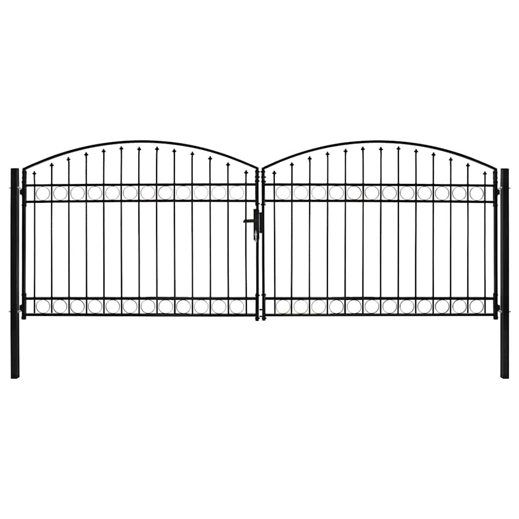 Hekpoort ASSEN dubbele deur met gebogen bovenzijde staal 400x150 cm is nu te koop bij PeponiXL, paradijselijk wonen!