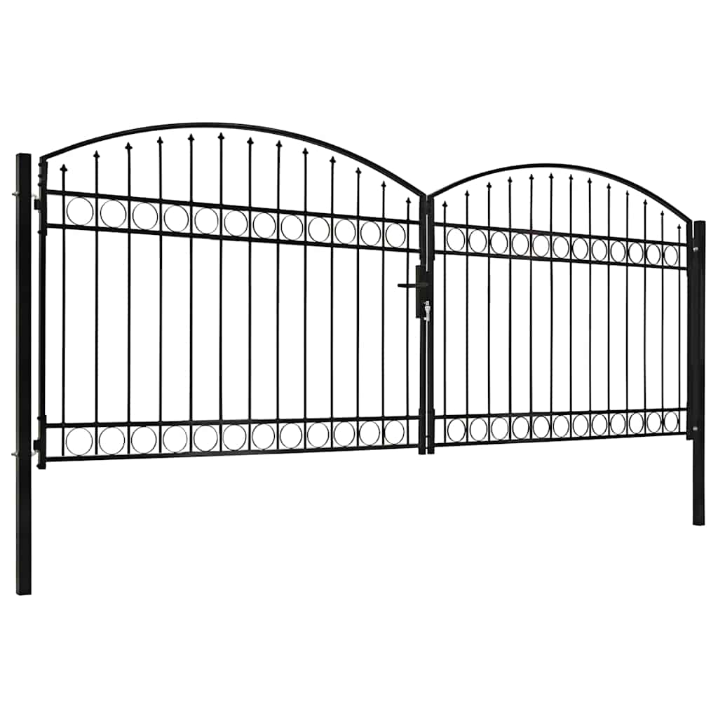 Hekpoort ASSEN dubbele deur met gebogen bovenzijde staal 400x150 cm is nu te koop bij PeponiXL, paradijselijk wonen!