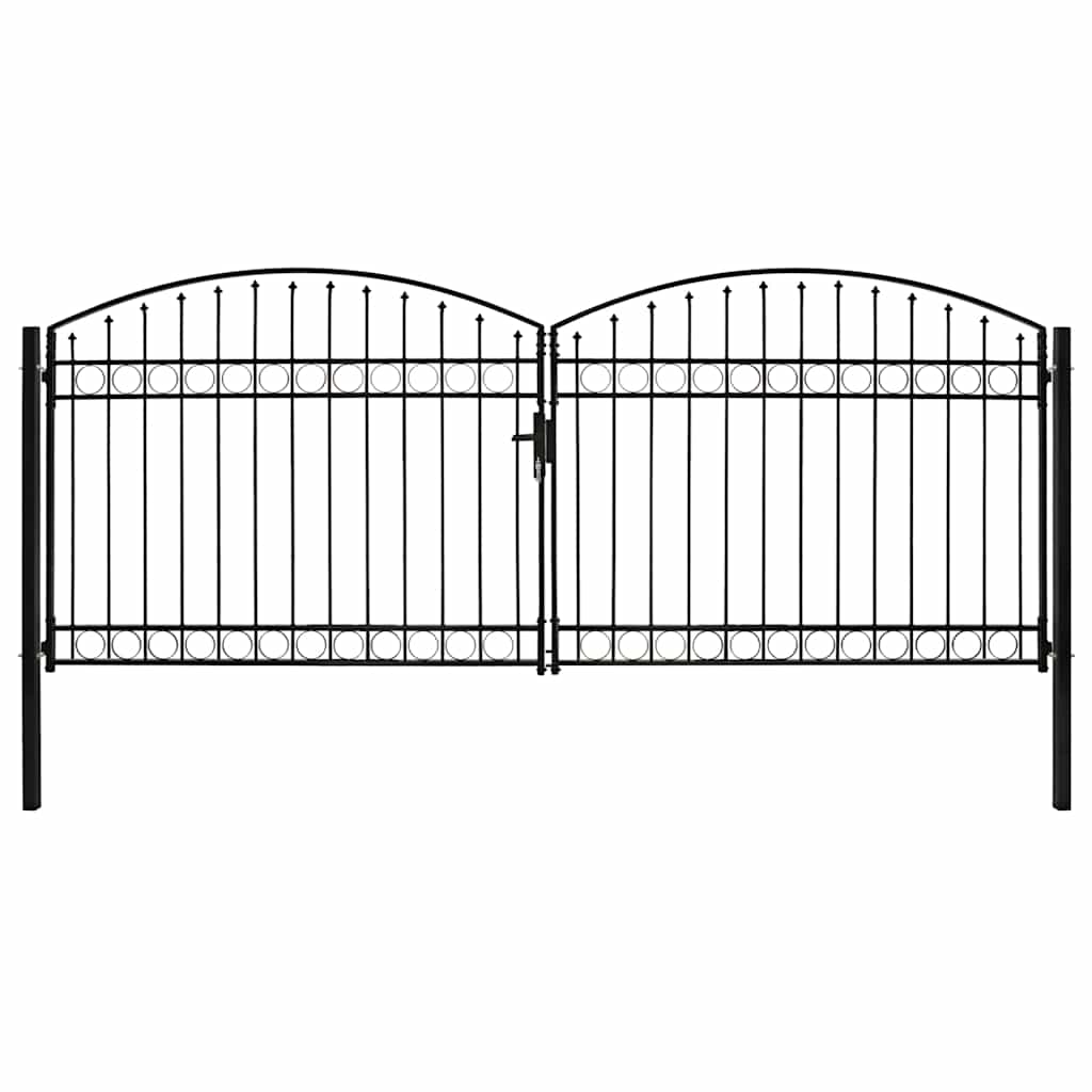 Hekpoort ASSEN dubbele deur met gebogen bovenzijde staal 400x175 cm is nu te koop bij PeponiXL, paradijselijk wonen!