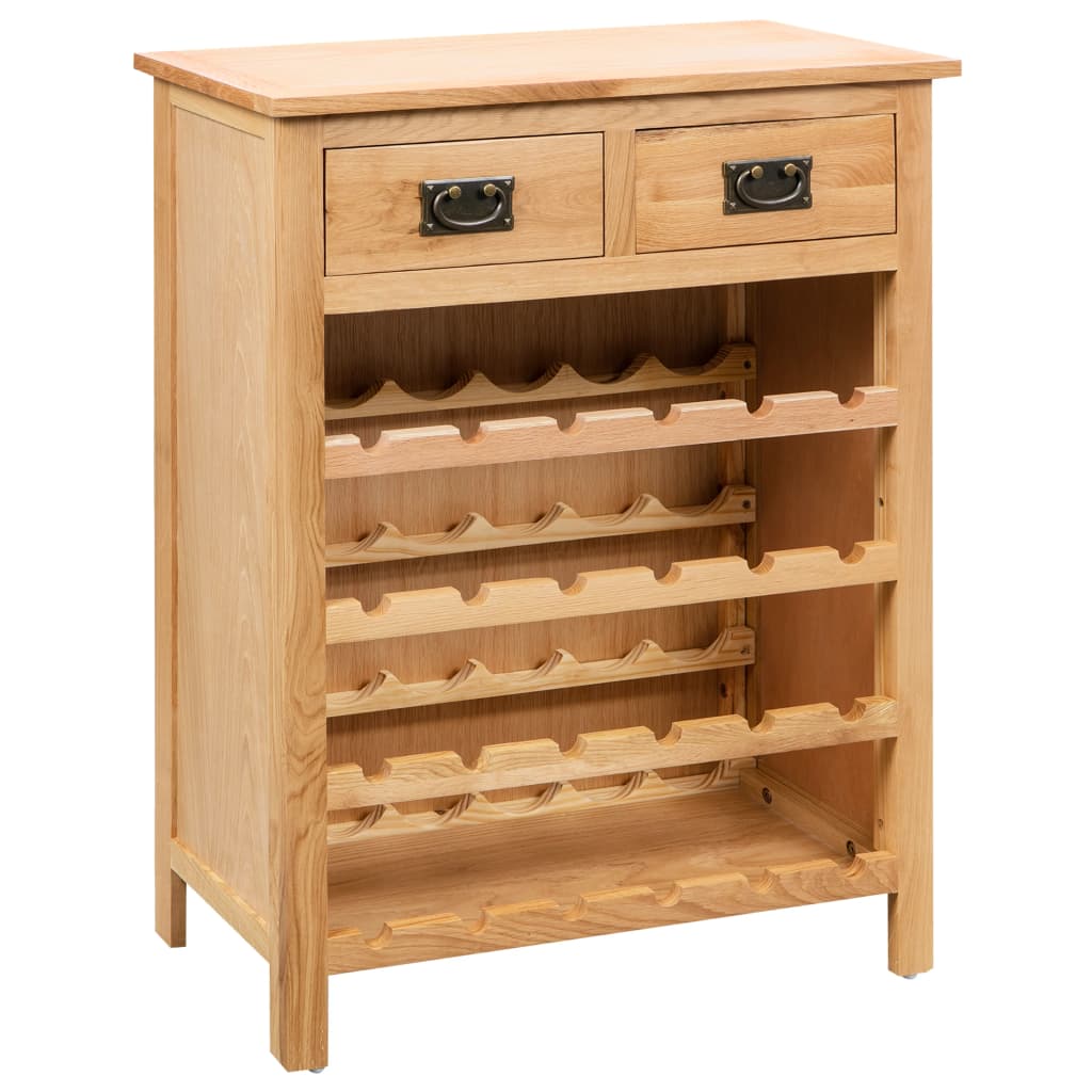 Wijnkast 72x32x90 cm massief eikenhout is nu te koop bij PeponiXL, paradijselijk wonen!