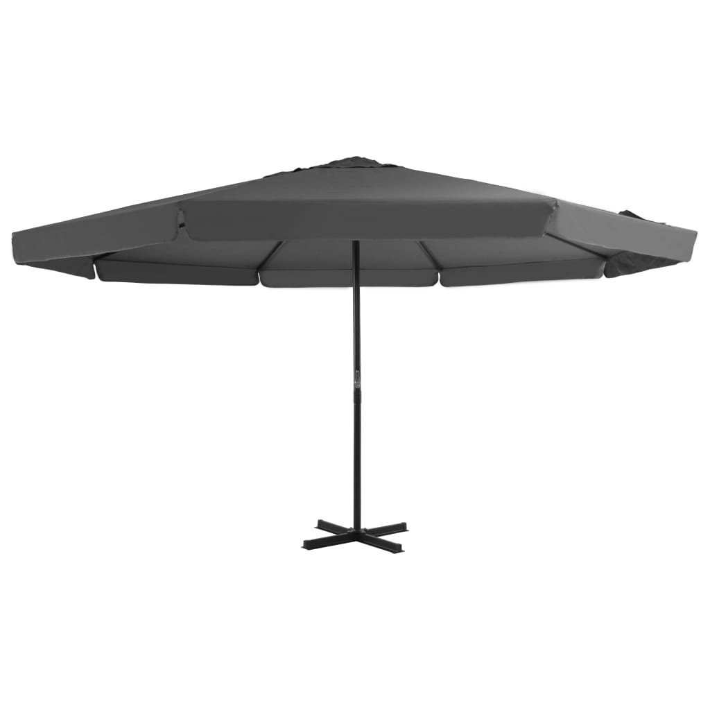 Parasol met aluminium paal 500 cm antraciet is nu te koop bij PeponiXL, paradijselijk wonen!