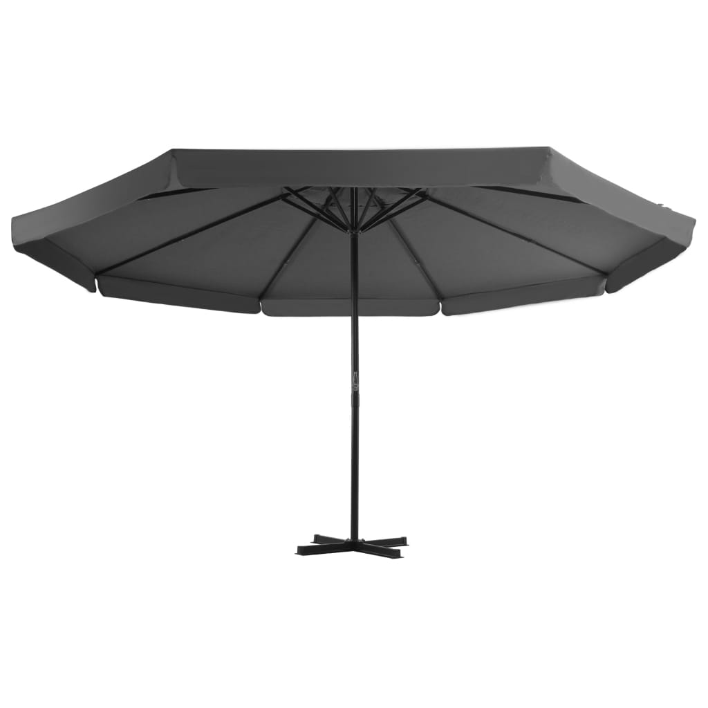 Parasol met aluminium paal 500 cm antraciet is nu te koop bij PeponiXL, paradijselijk wonen!