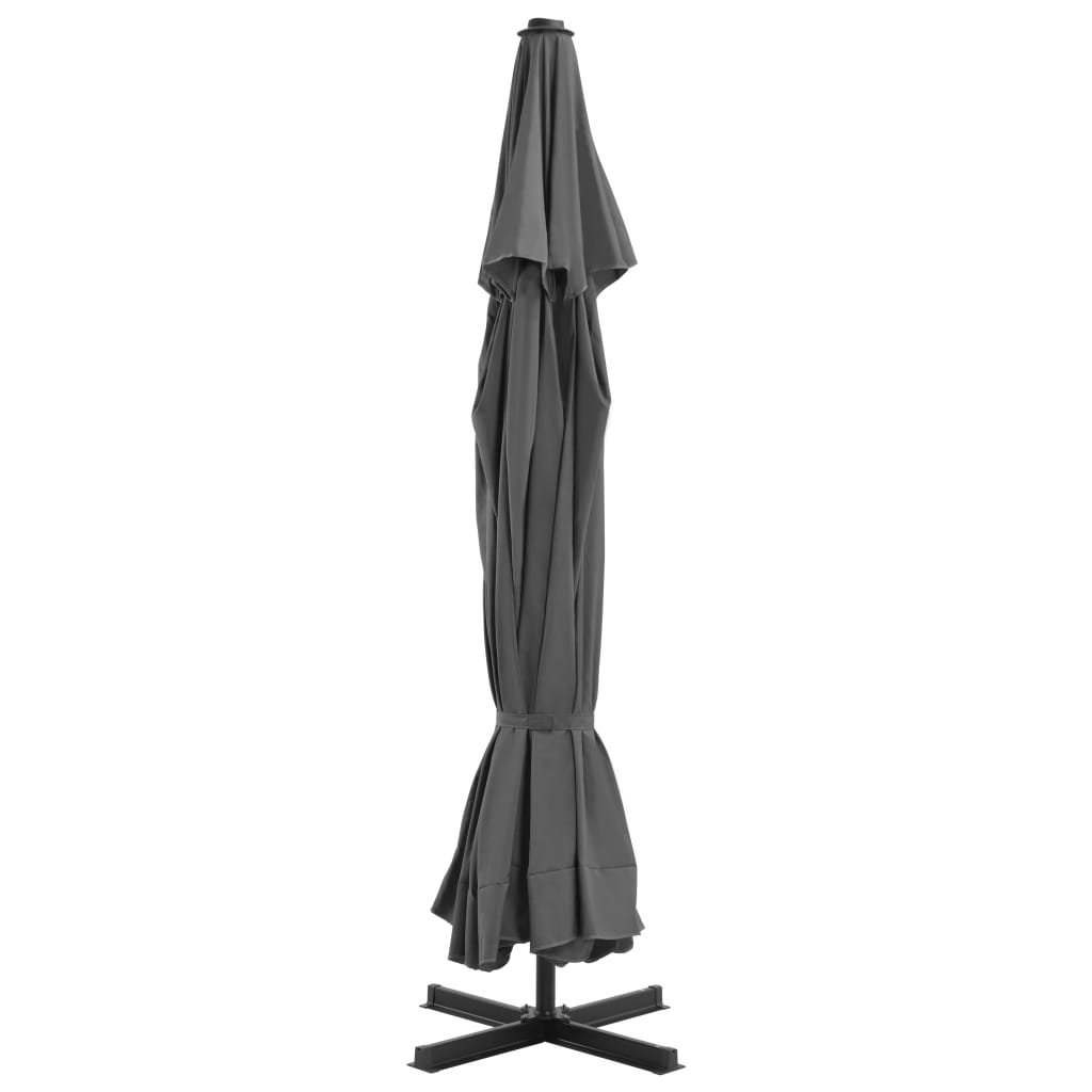 Parasol met aluminium paal 500 cm antraciet is nu te koop bij PeponiXL, paradijselijk wonen!