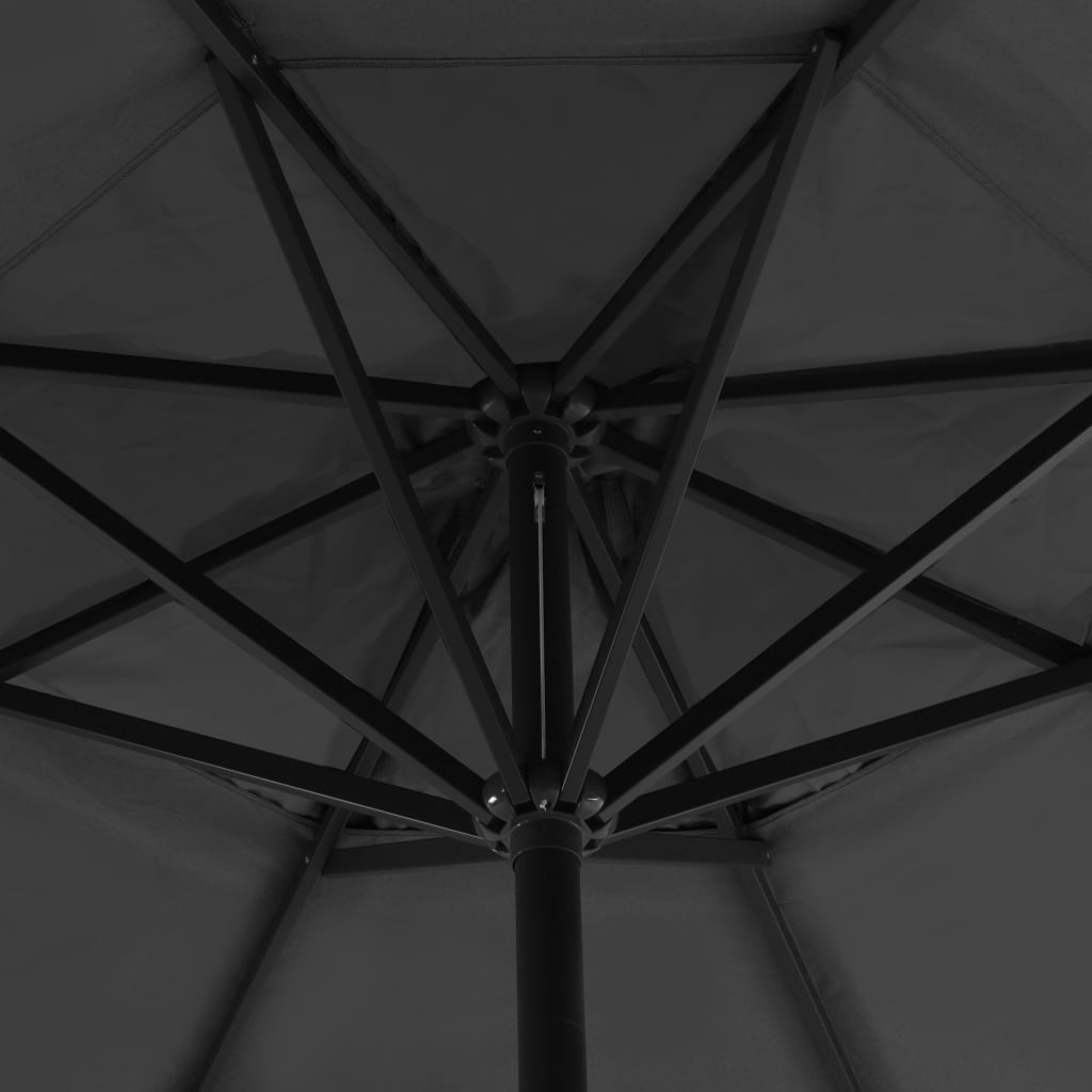 Parasol met aluminium paal 500 cm antraciet is nu te koop bij PeponiXL, paradijselijk wonen!