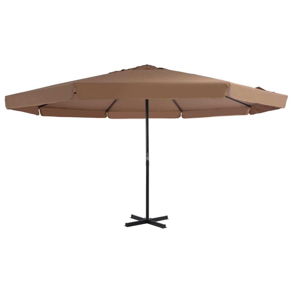 Parasol met aluminium paal 500 cm taupe is nu te koop bij PeponiXL, paradijselijk wonen!