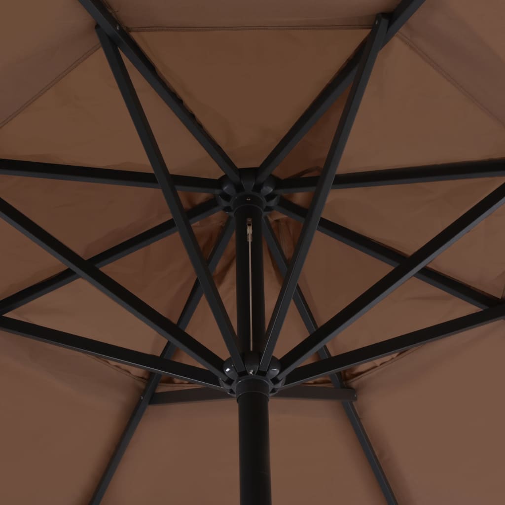 Parasol met aluminium paal 500 cm taupe is nu te koop bij PeponiXL, paradijselijk wonen!