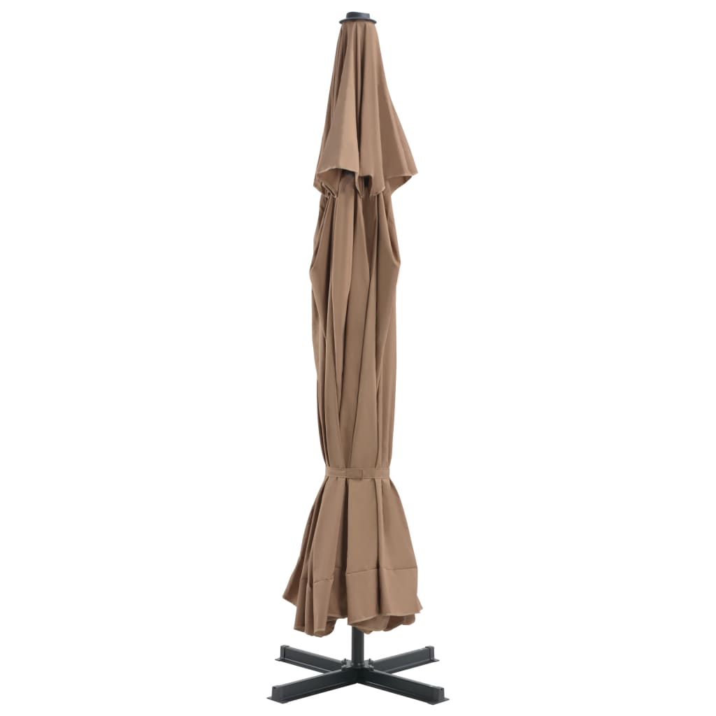 Parasol met aluminium paal 500 cm taupe is nu te koop bij PeponiXL, paradijselijk wonen!