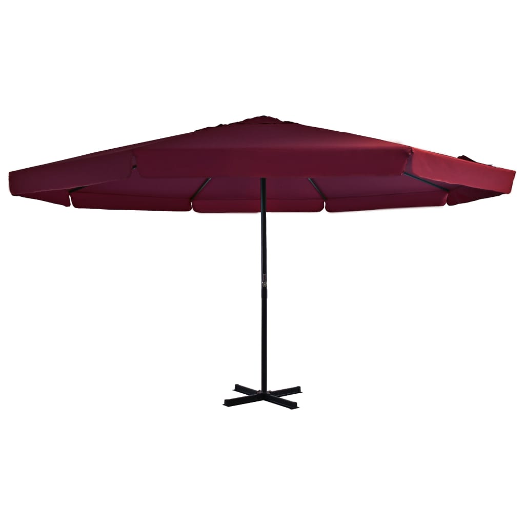 Parasol met aluminium paal 500 cm bordeauxrood is nu te koop bij PeponiXL, paradijselijk wonen!