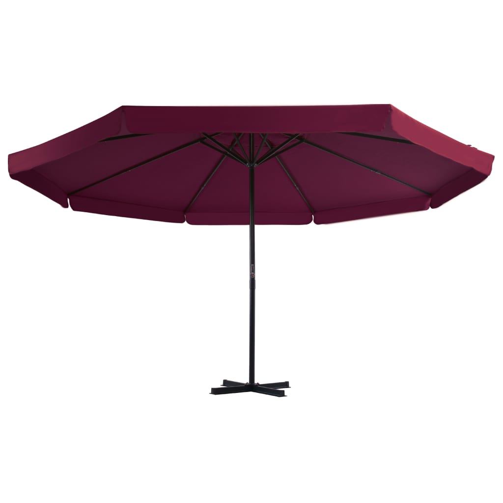 Parasol met aluminium paal 500 cm bordeauxrood is nu te koop bij PeponiXL, paradijselijk wonen!