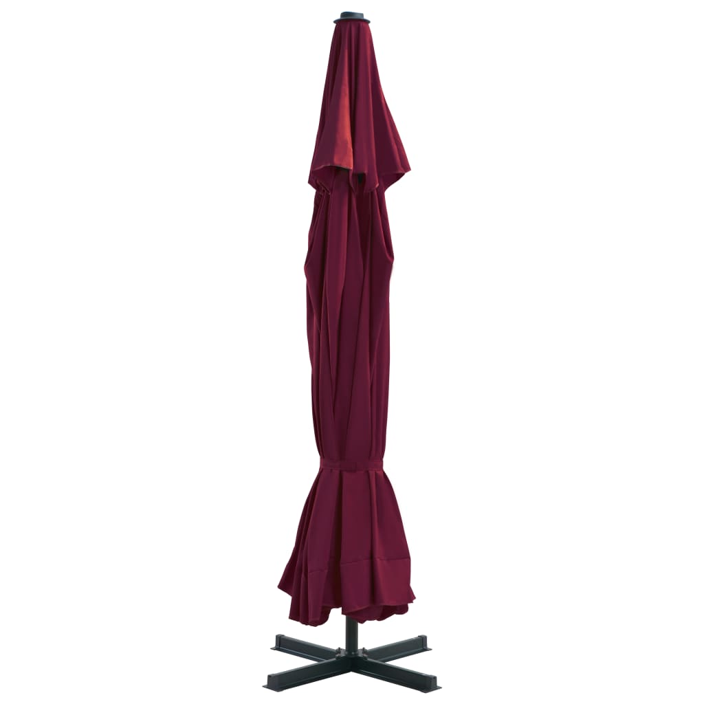 Parasol met aluminium paal 500 cm bordeauxrood is nu te koop bij PeponiXL, paradijselijk wonen!