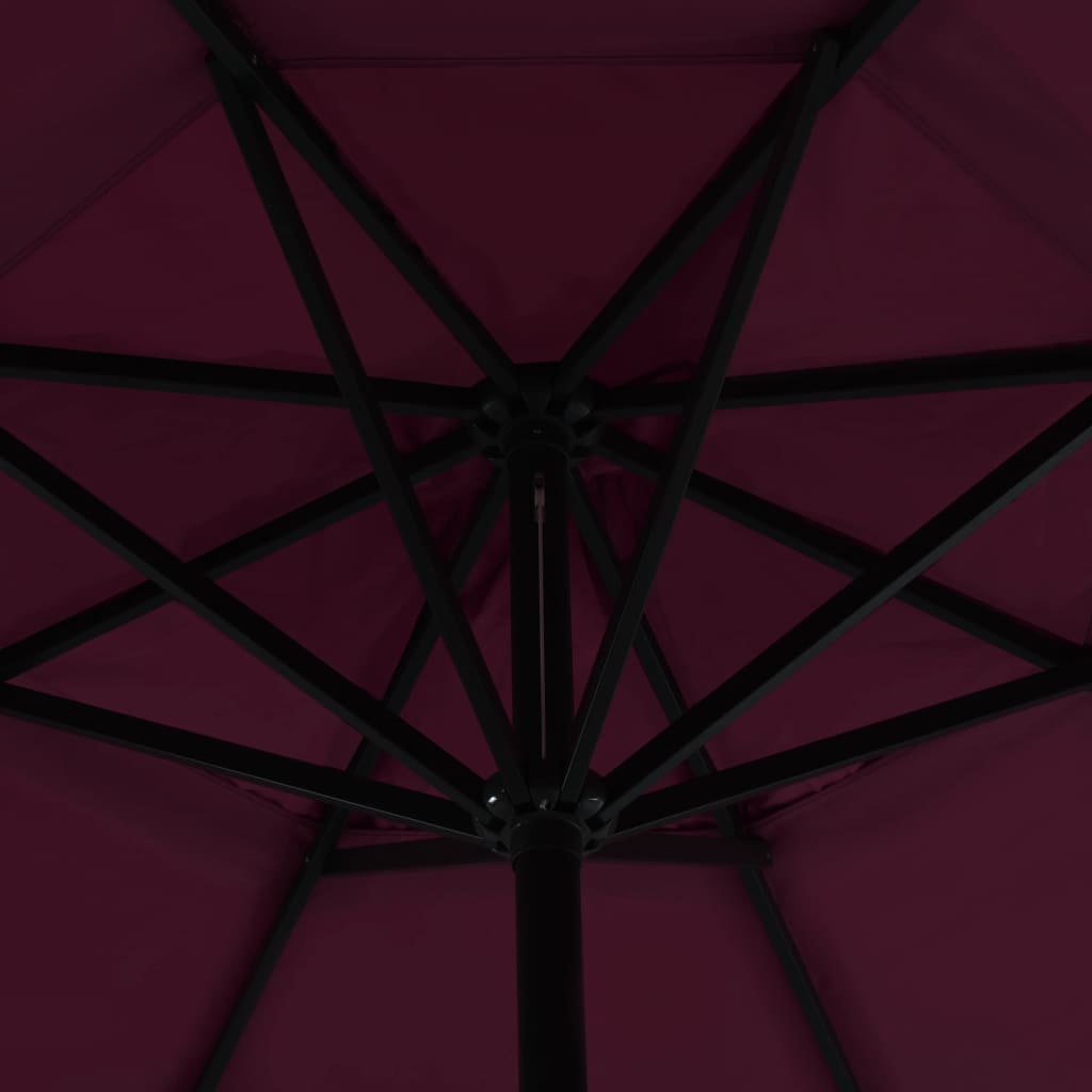 Parasol met aluminium paal 500 cm bordeauxrood is nu te koop bij PeponiXL, paradijselijk wonen!