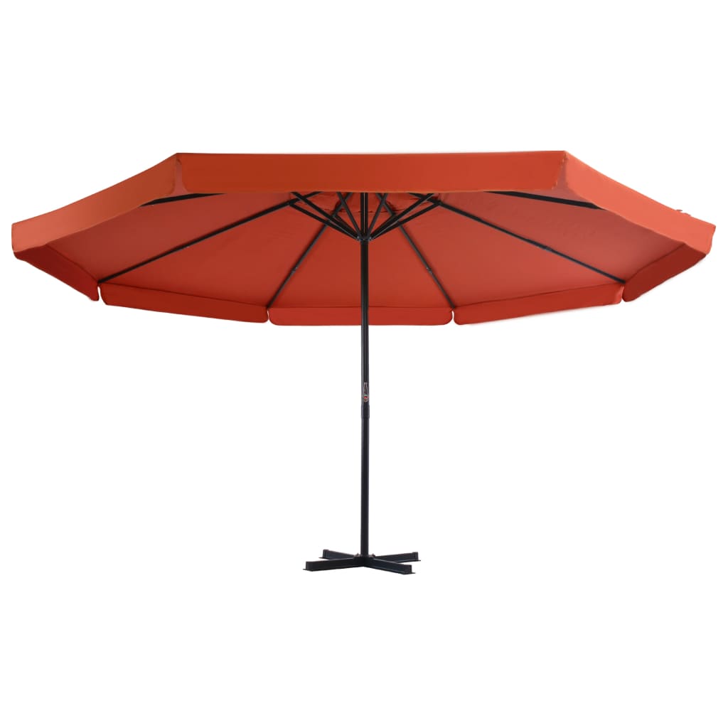 Parasol met aluminium paal 500 cm terracottakleurig is nu te koop bij PeponiXL, paradijselijk wonen!