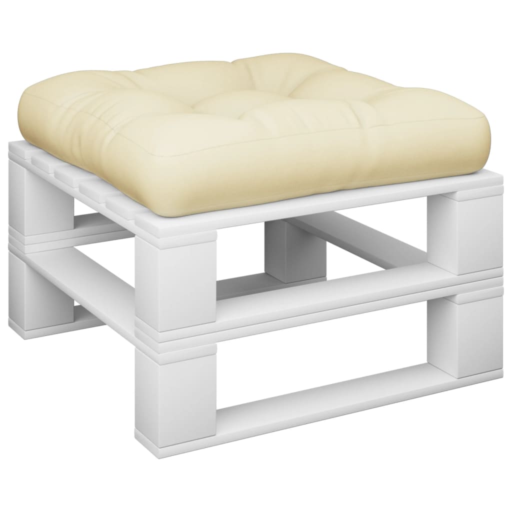 Palletkussen 58x58x10 cm stof zandkleurig