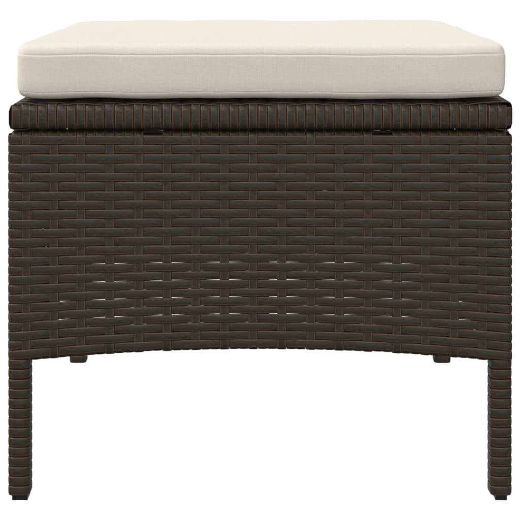 Tuinbank met tafeltje en krukken tweezits poly rattan bruin is nu te koop bij PeponiXL, paradijselijk wonen!