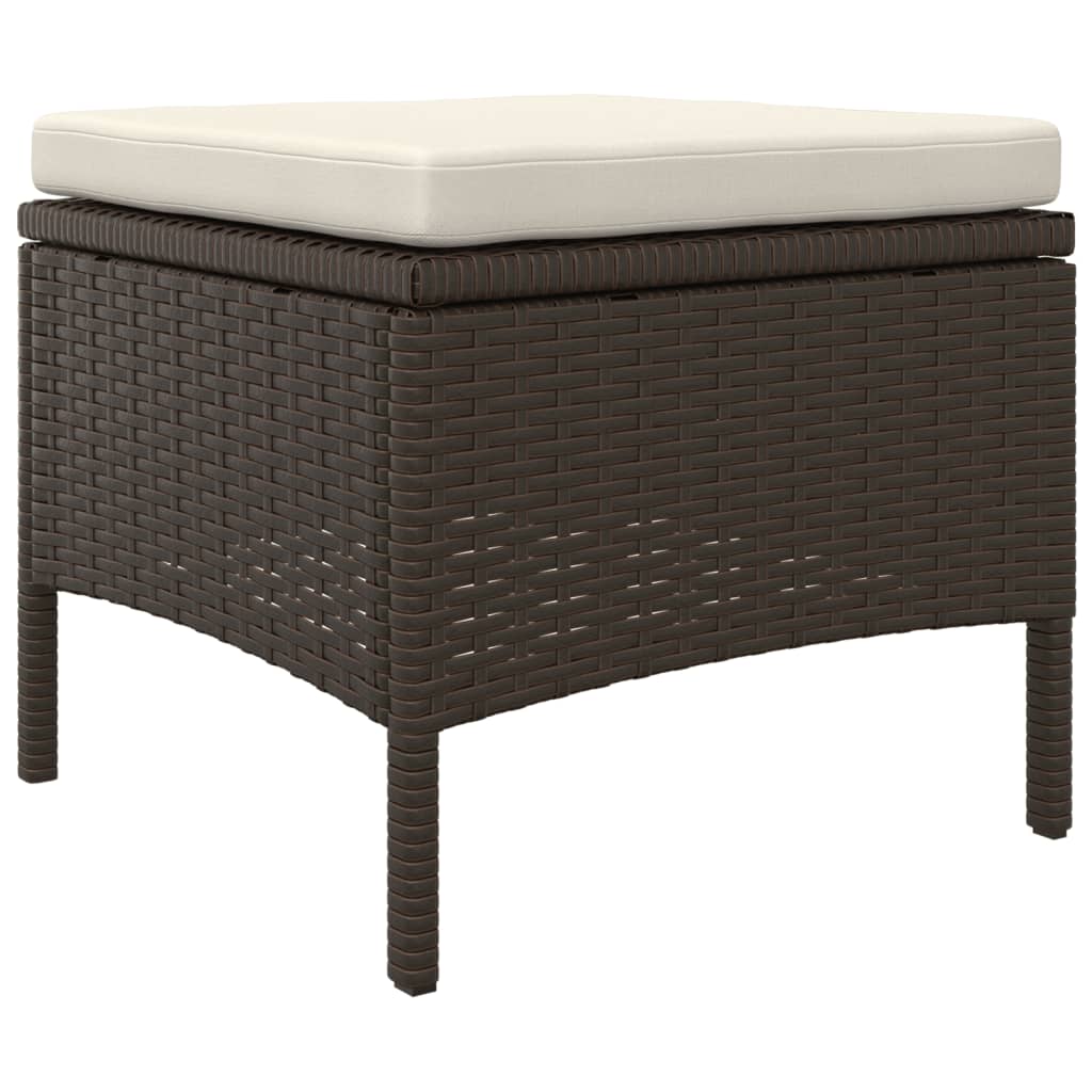 Tuinbank met tafeltje en krukken tweezits poly rattan bruin is nu te koop bij PeponiXL, paradijselijk wonen!