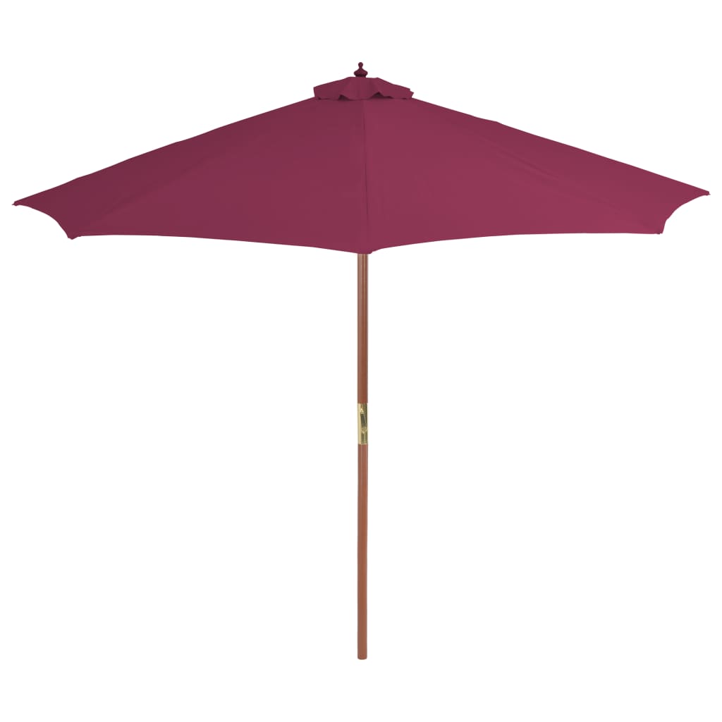 Parasol met houten paal 300 cm bordeauxrood is nu te koop bij PeponiXL, paradijselijk wonen!