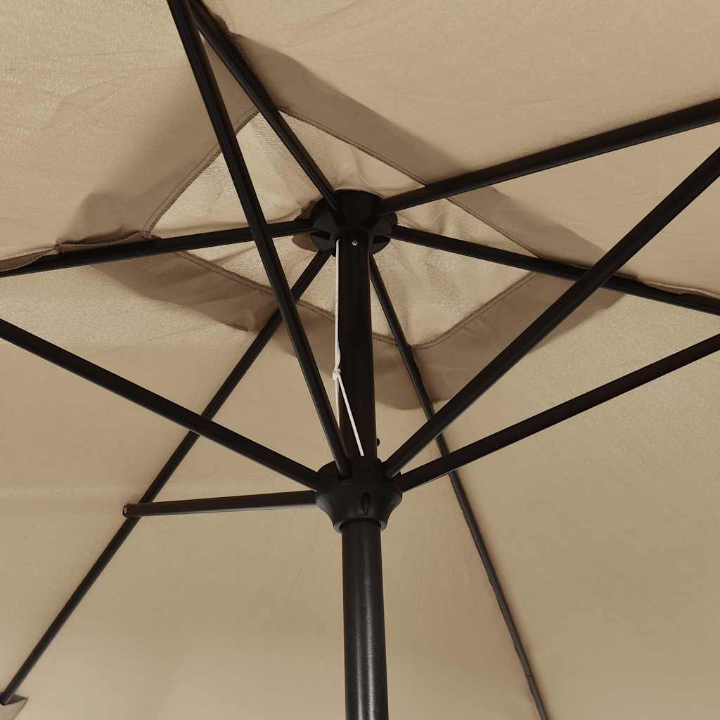 Parasol met metalen paal 300x200 cm taupe is nu te koop bij PeponiXL, paradijselijk wonen!