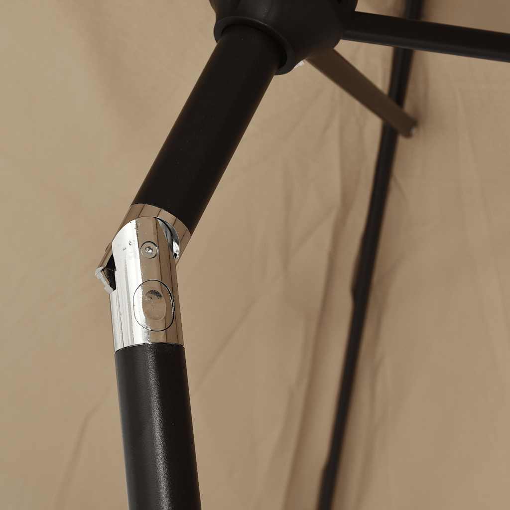 Parasol met metalen paal 300x200 cm taupe is nu te koop bij PeponiXL, paradijselijk wonen!
