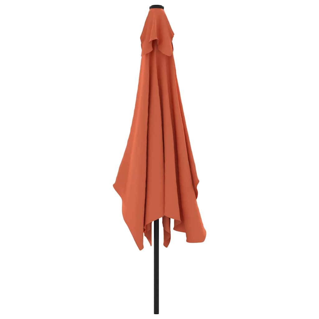 Parasol met metalen paal 300x200 cm terracotta is nu te koop bij PeponiXL, paradijselijk wonen!