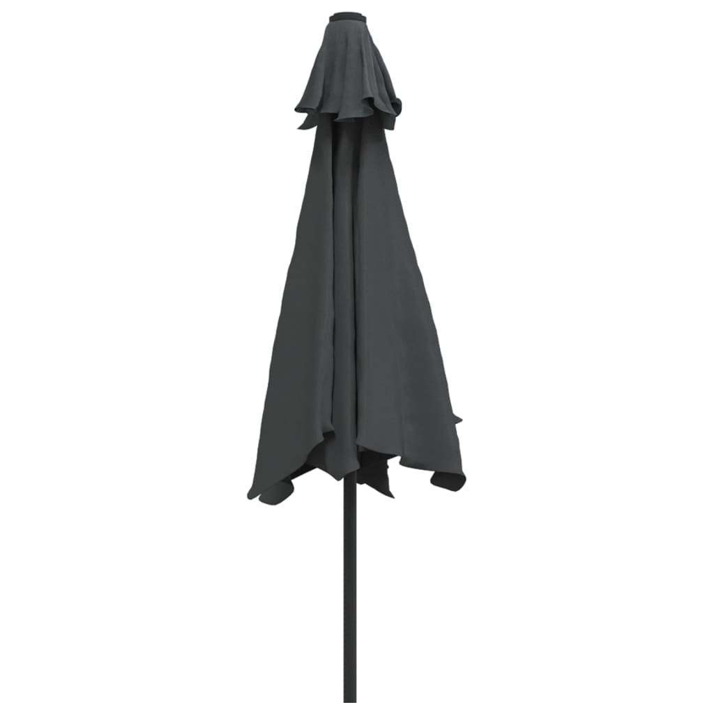 Parasol met LED-verlichting en stalen paal 300 cm antraciet is nu te koop bij PeponiXL, paradijselijk wonen!