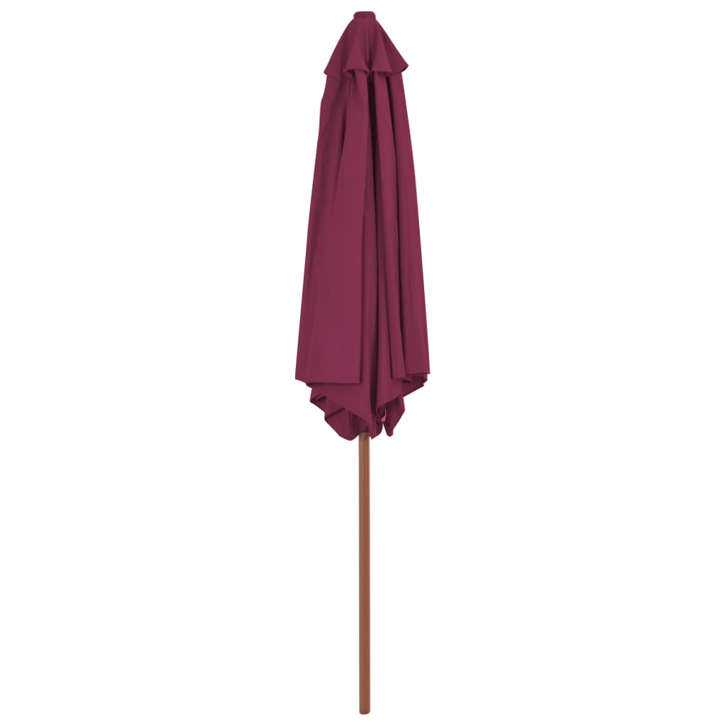 Parasol met houten paal 270 cm bordeauxrood is nu te koop bij PeponiXL, paradijselijk wonen!