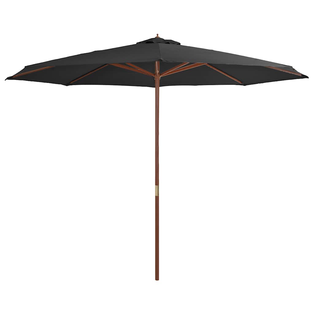 Parasol met houten paal 350 cm antraciet is nu te koop bij PeponiXL, paradijselijk wonen!