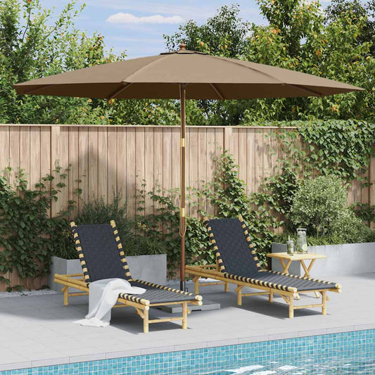 Parasol met houten paal 350 cm taupe is nu te koop bij PeponiXL, paradijselijk wonen!