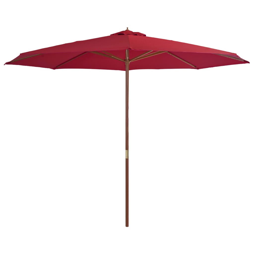 Parasol met houten paal 350 cm bordeauxrood is nu te koop bij PeponiXL, paradijselijk wonen!
