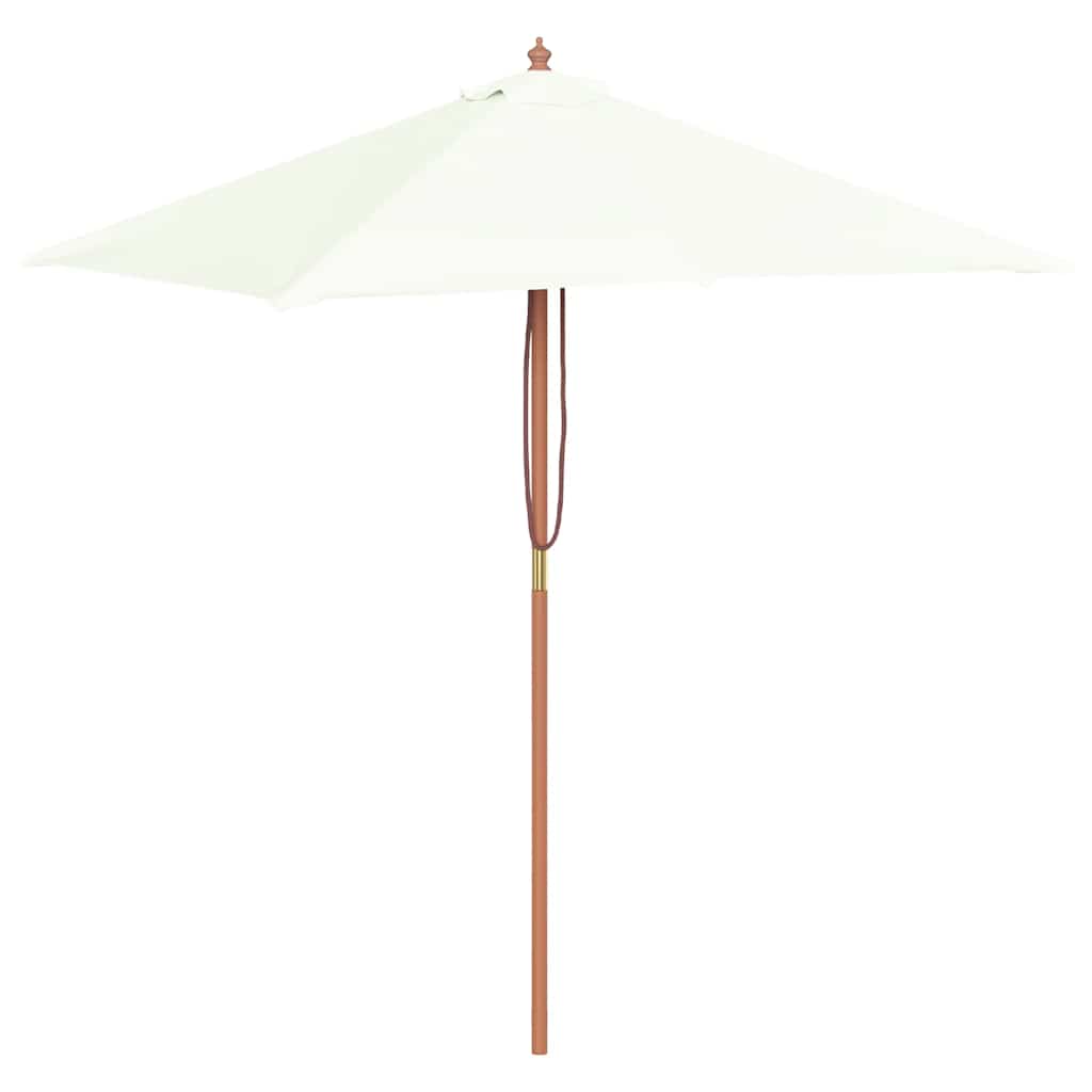 Parasol met houten paal 150x200 cm zandkleurig is nu te koop bij PeponiXL, paradijselijk wonen!
