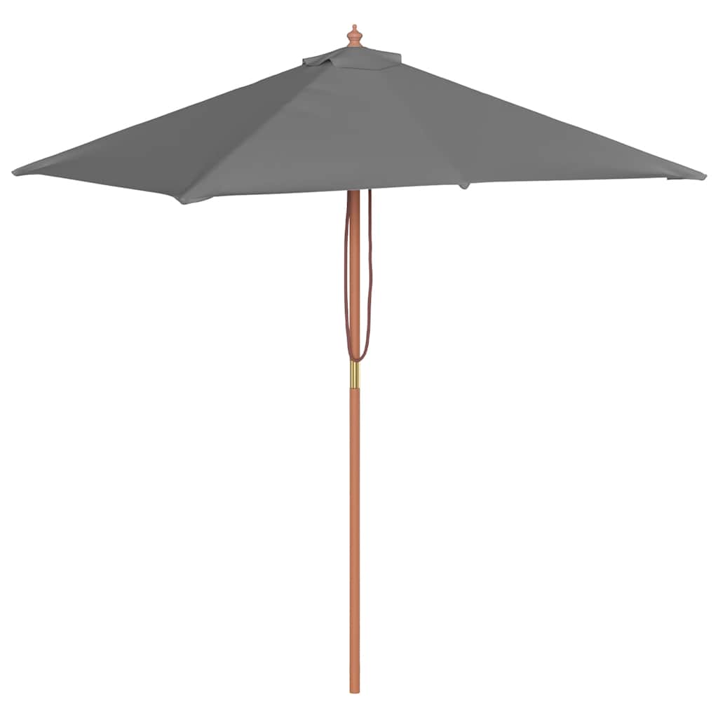 Parasol met houten paal 150x200 cm antraciet is nu te koop bij PeponiXL, paradijselijk wonen!