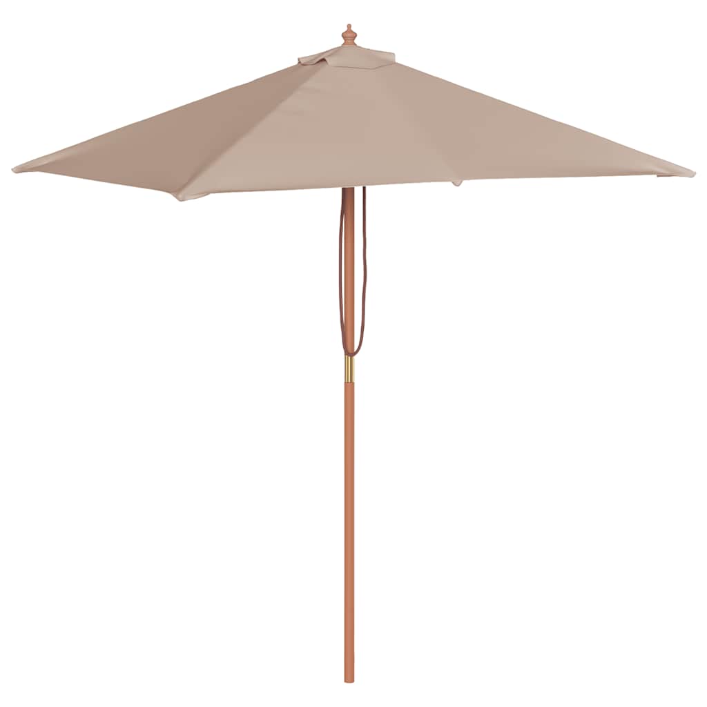 Parasol met houten paal 150x200 cm taupe is nu te koop bij PeponiXL, paradijselijk wonen!