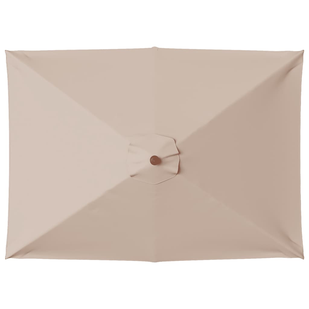 Parasol met houten paal 150x200 cm taupe is nu te koop bij PeponiXL, paradijselijk wonen!