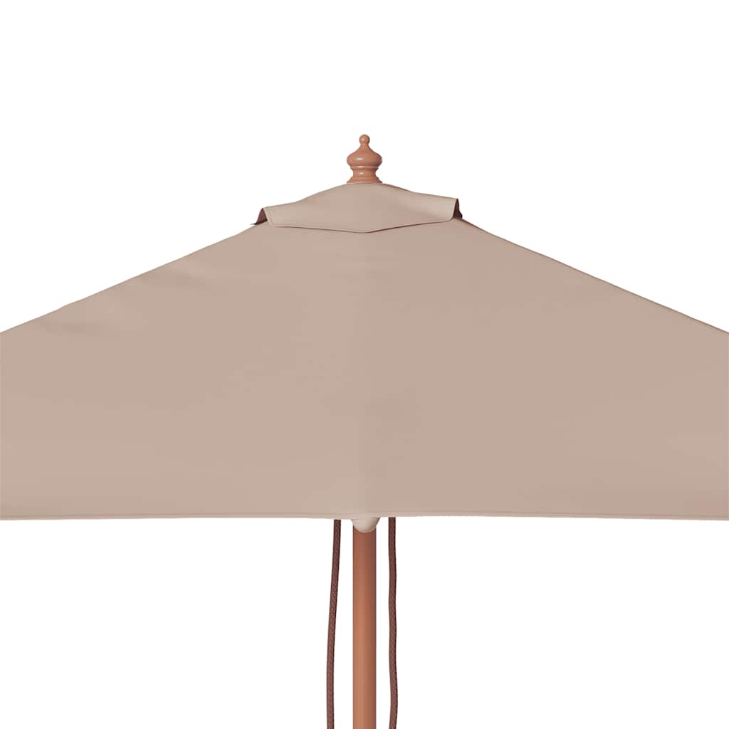 Parasol met houten paal 150x200 cm taupe is nu te koop bij PeponiXL, paradijselijk wonen!