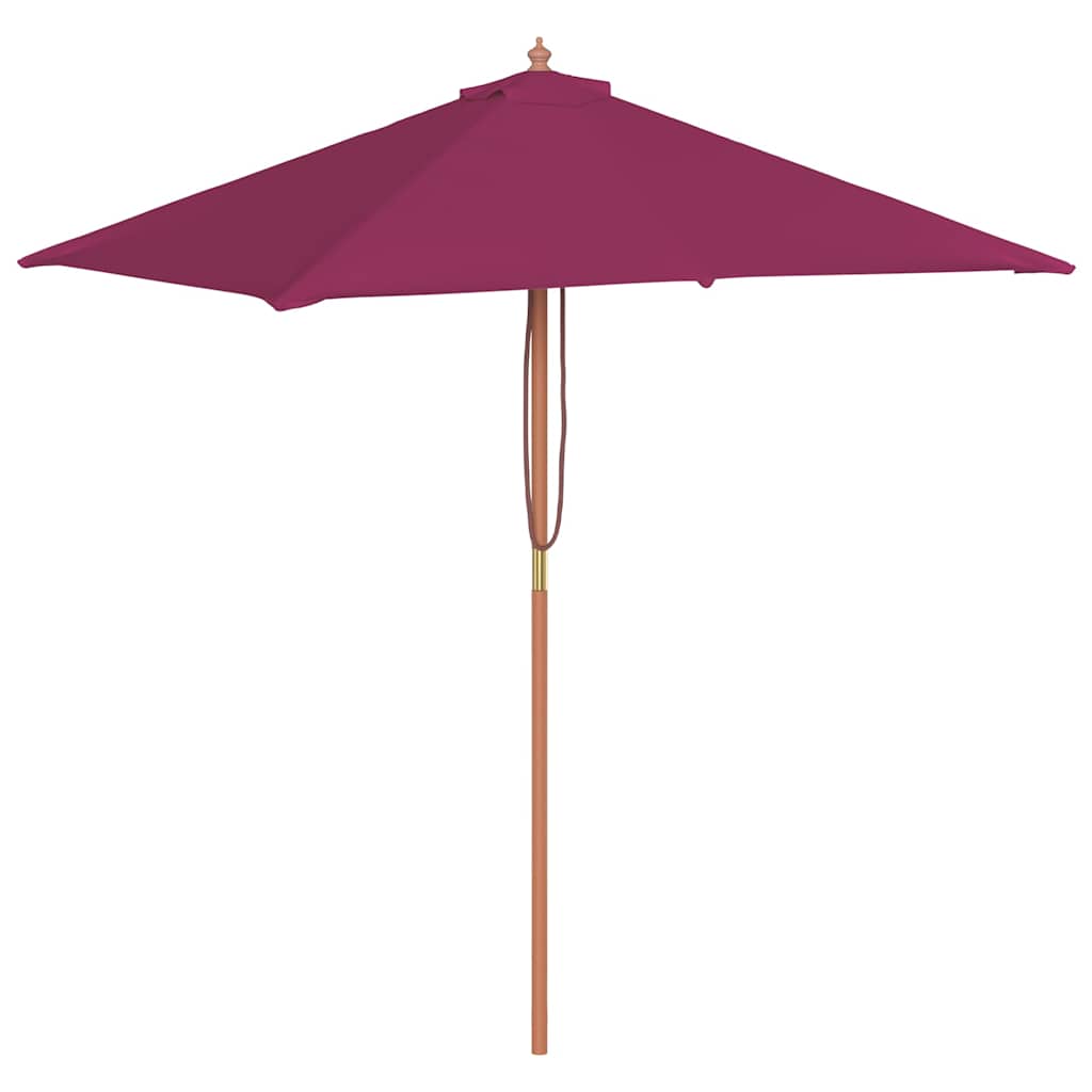 Parasol met houten paal 150x200 cm bordeauxrood is nu te koop bij PeponiXL, paradijselijk wonen!